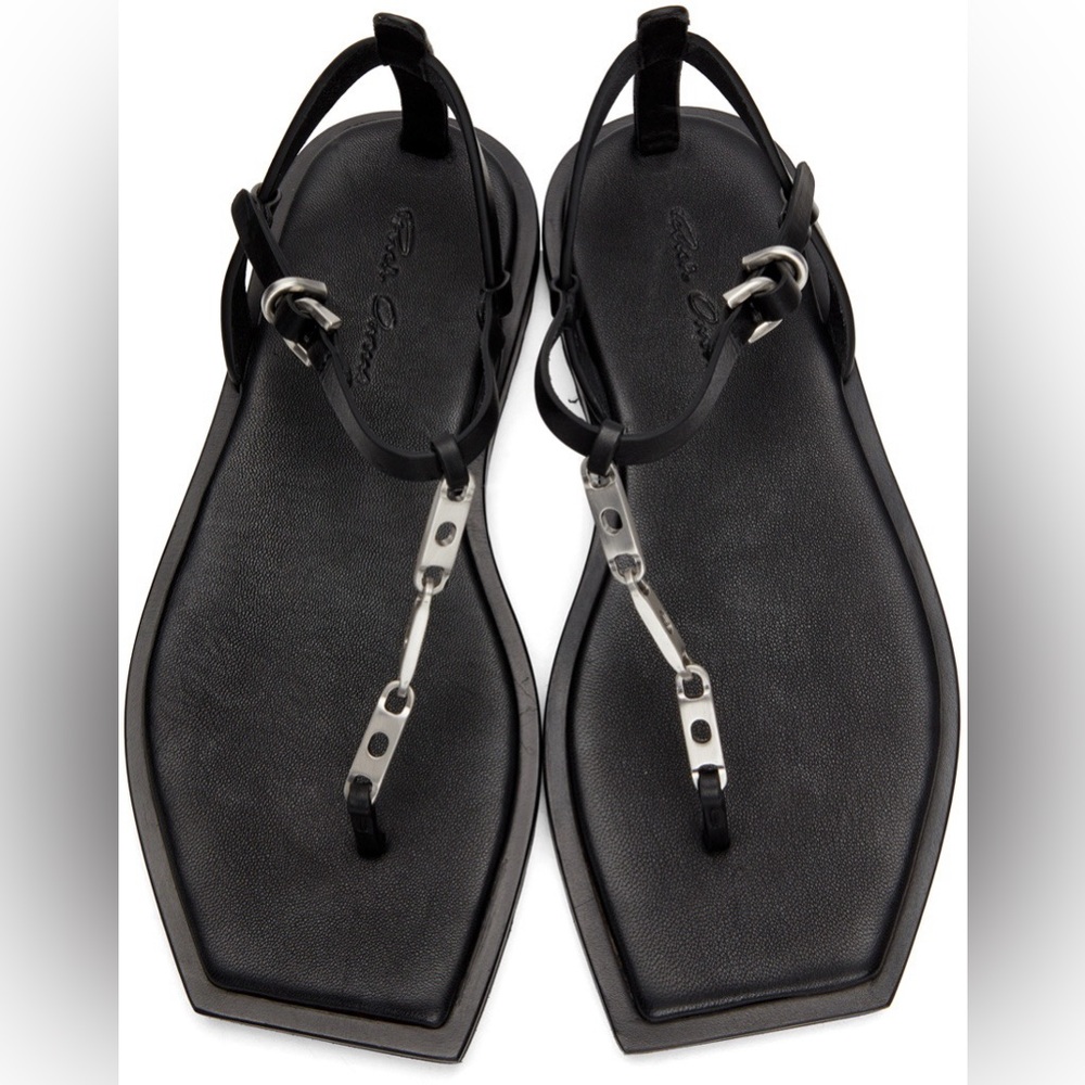 NEW Rare Rick Owens Black New Chain Sandals